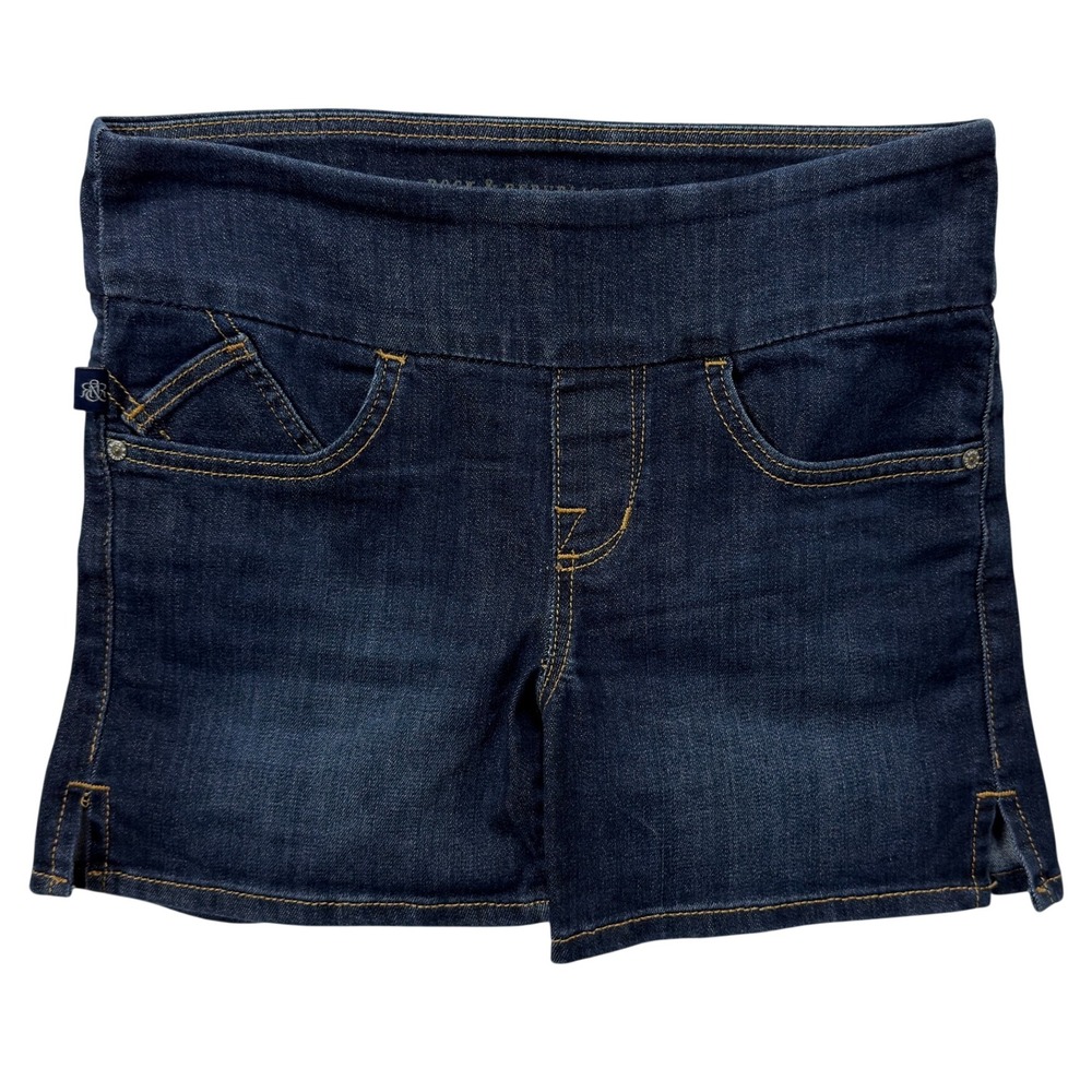 Rock & Republic Fever Denim Shorts Womens 8 Blue Pull On Slimming Casual